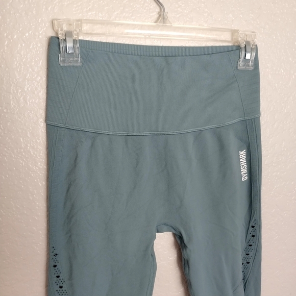 Gymshark energy seamless leggings blue green  sz M - Picture 2 of 7
